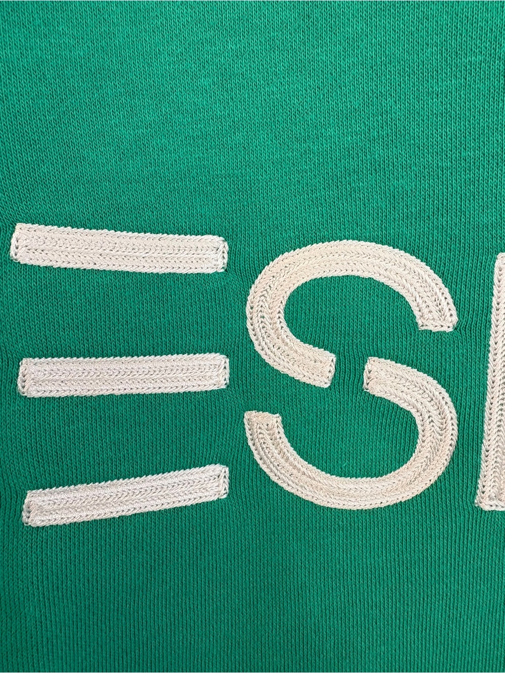 Esprit Large green Crewneck Sweatshirt with White Logo New - Picture 2 of 8